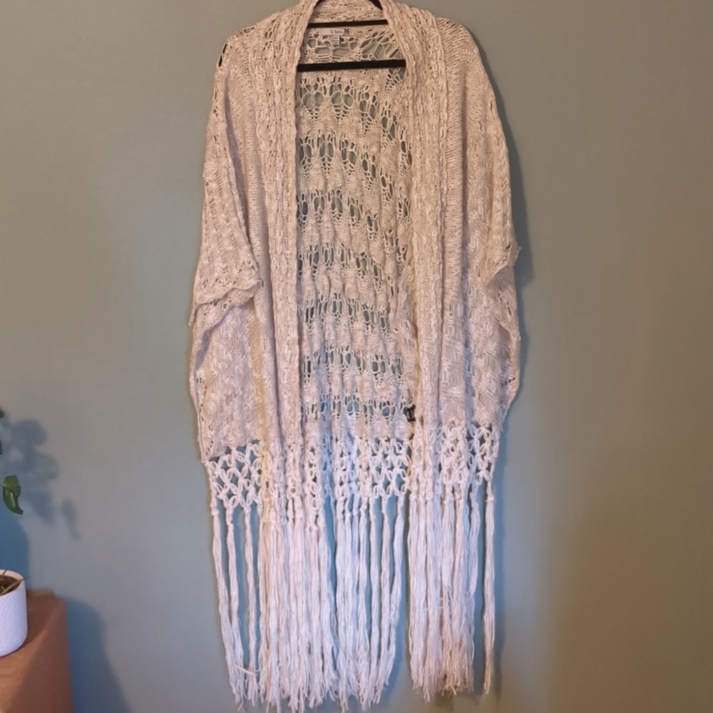 Bohemian Crochet Tassles Duster Wrap